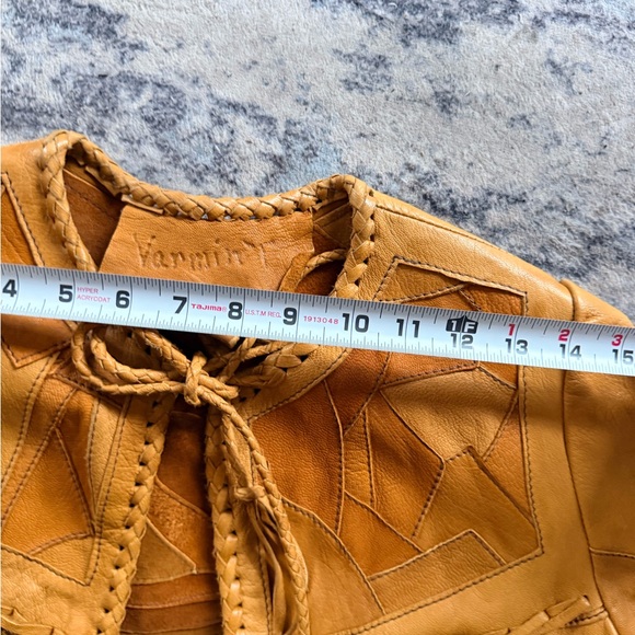 Vintage 1970s PATCHWORK LEATHER Artisan Made / Festival / Boho Style - Picture 9 of 12